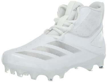 Кросівки для американського футболу adidas Unisex Adizero Chaos 17 Жіночі/18 Чоловічі Білі Срібні Металічні Білі