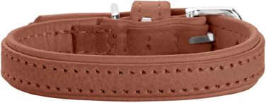 Ошийник для собак Hunter SOHO MINI, колір коньяк, шкіра яловичини, м'яка та еластична, дбайливий до шерсті, легкий, для маленьких собак та цуценят, виготовлено в Німеччині, розмір 37 коньяк 37