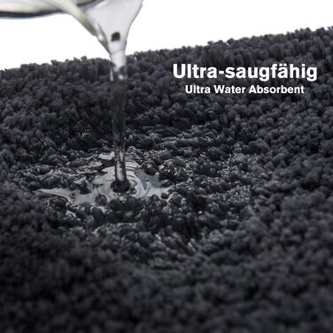 Килимок для ванної кімнати 80см х 50см нековзний килимок для ванної кімнати, що миється в машині М'який водопоглинаючий килимок дл