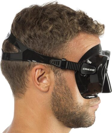 Безкаркасна маска F1 або комбінований набір Безкаркасна маска трубка Dry для дайвінгу та сноркелінгу, один розмір, унісекс комбінований набір чорного кольору, 1 -