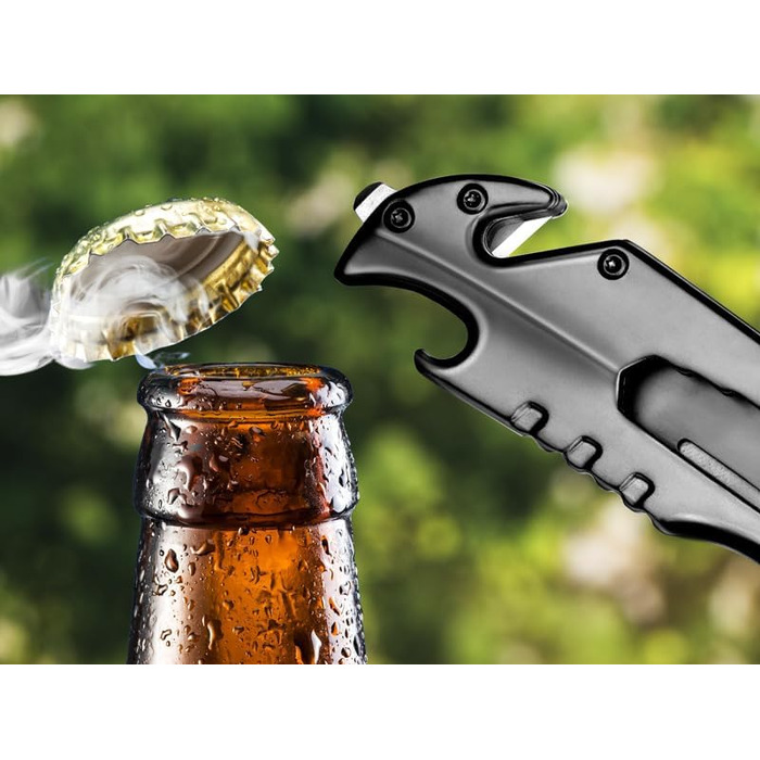 Кишеньковий ніж NedFoss FA48, рятувальний ніж з ремінним різаком та склорізом, складаний ніж з затискачем для ременя, одноручний н