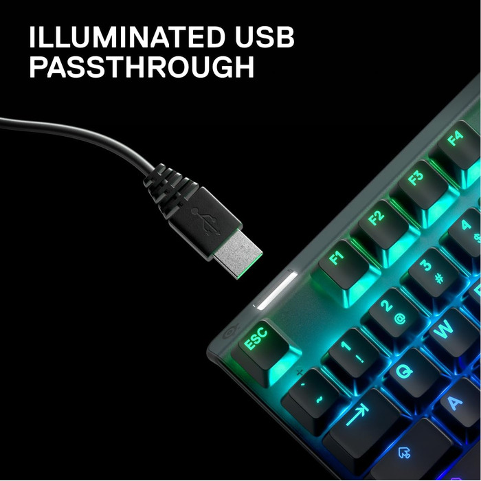 Механічна ігрова клавіатура - Інтелектуальний OLED-дисплей - Червоний перемикач - Англійська (QWERTY) розкладка - Стандартна клаві