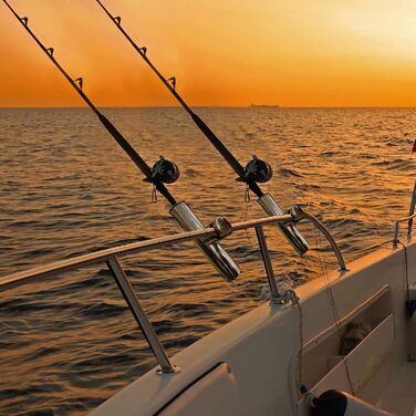 Тримачі для вудок з нержавіючої сталі для риболовлі, індивідуально закручений тримач для вудок, затискач для вудок, тримач для вудок для човна, тримач для вудок SUS316, 4 шт.