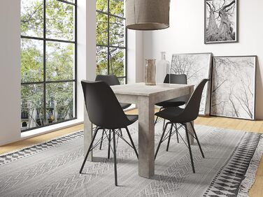 Обідній стіл byLIVING Nepal/сірий колір під бетон/компактний кухонний стіл шириною 120 см/обідній стіл з меламіновим покриттям / стільниця товщиною 18 мм / 120 x 80, В 75 см, сучасний, 120 x 80, В 75 см, під бетон