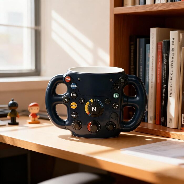 Чашки для керма з нержавіючої сталі та смоли для фанатів гонок, можна мити в посудомийній машині, кавові кружки