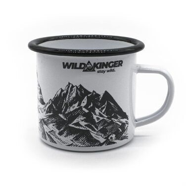 Емальована кружка Wildkinger Mountains Cup Outdoor Camping Cafe Chicken White 350 мл
