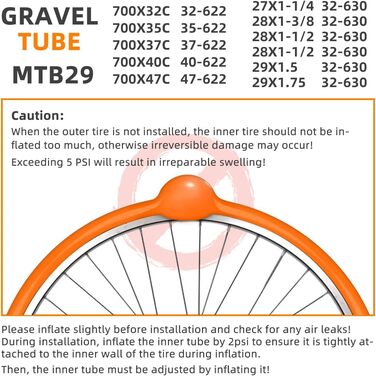 Надлегка велокамера CYCLAMI TPU для Gravel та MTB (700x32-47c)