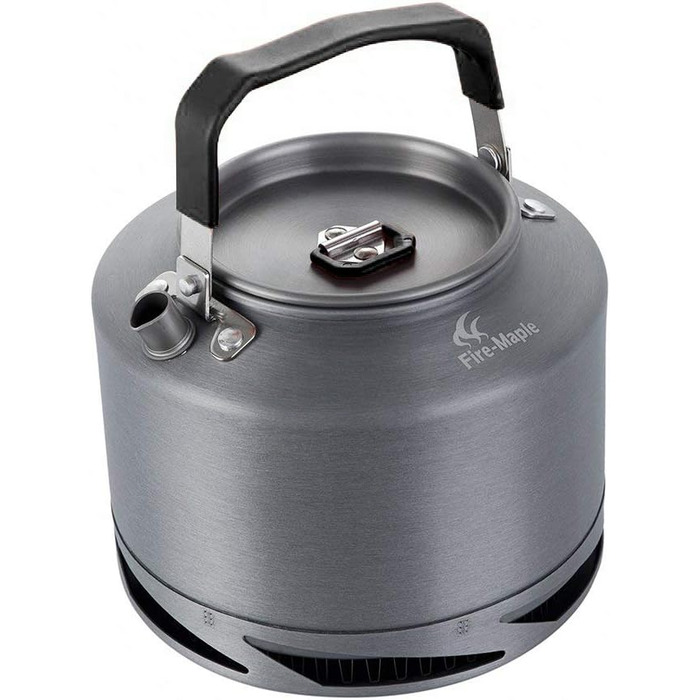 Кемпінговий чайник Fire-Maple з анодованого алюмінію, XT у двох розмірах, 1,5 літра, чорний