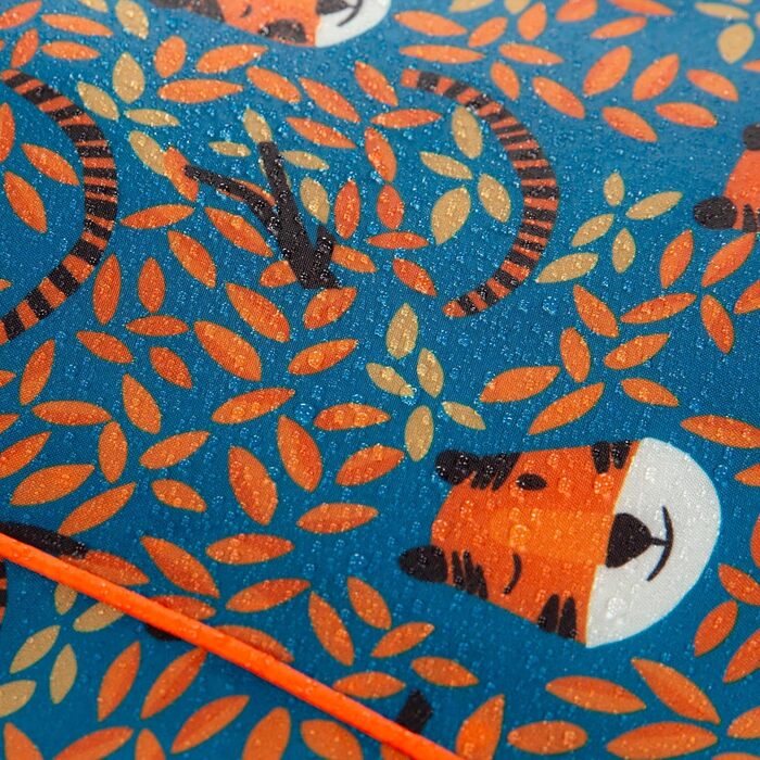 Спальний мішок унісекс Trespass Bunka на 3 сезони з наповнювачем з порожнистого волокна, бірюзовий, з тигровим принтом