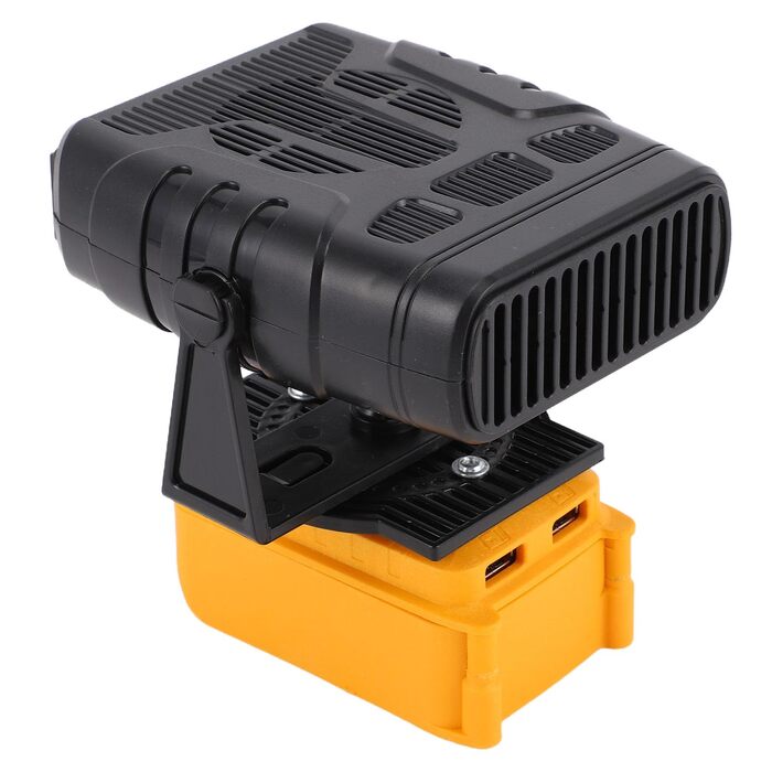 Автомобільний обігрівач на батарейках, невеликий електричний обігрівач потужністю 200 Вт з 2 USB-виходами, 2 регульованими режимами нагріву, підходить для літій-іонних акумуляторів