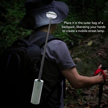 Телескопічний кемпінговий ліхтар Dilwe, 3 режими, акумуляторний, висока яскравість, регульована довжина, ліхтар для екстрених походів на свіжому повітрі