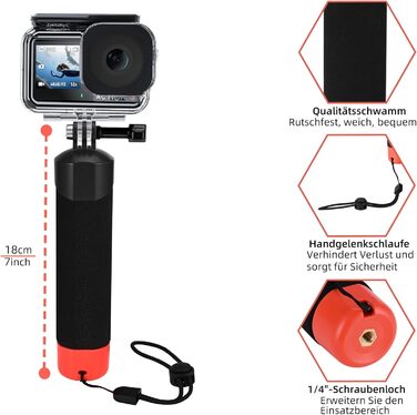 Набір підводних аксесуарів Osmo Action (плаваюча ручка та водонепроникний корпус), сумісний з DJI Osmo Action 5 Pro, Osmo Action 4, Osmo Action 3 - Підводні аксесуари для DJI Action 5 Pro/4/3
