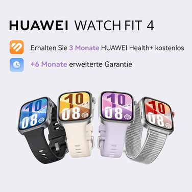 Розумний годинник HUAWEI Watch FIT 4, спортивний фітнес-трекер, водонепроникність 5 атм, інформація про здоров&39я, час роботи від акумулятора до 10 днів, сумісний з Android та iOS, 6 місяців розширеної гарантії, сірий. Автономний годинник FIT 4 сірого ко