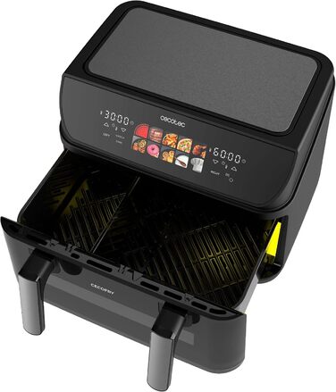 Аерофритюрниця Cecotec Cecofry&Grill Duoheat 10000, 2800 Вт, 10 л, з вікном перегляду, Inox