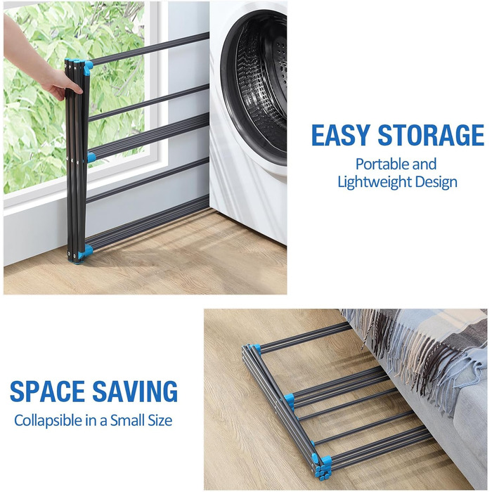 Ярусна складана вішалка для одягу, вежа для прання, що заощаджує місце, розбірна сушарка для білизни, вішалка для рушників для одягу, ідеально підходить для невеликих приміщень, графіт, 3-