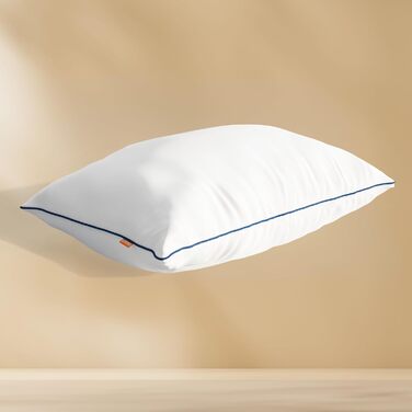 Класична пухнаста подушка Emma 80x80 Овальна подушка з мікрофібри, регульована, можна прати в пральній машині, ергономічна, мяка та для індивідуально регульованого комфорту сну. Класична 80x80 см