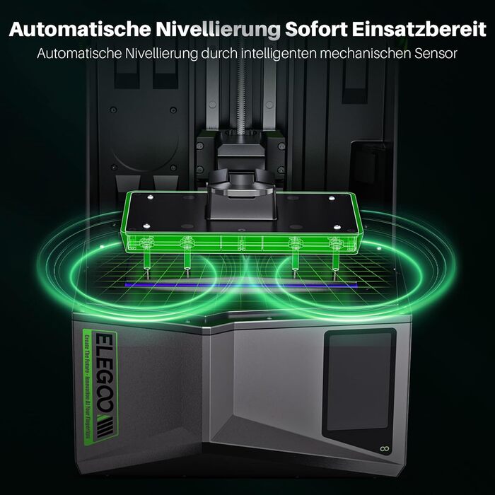 Принтер, автоматичне нівелювання, інтелектуальний механічний датчик, 10-дюймовий монохромний РК-дисплей, колімаційна лінза COBFres