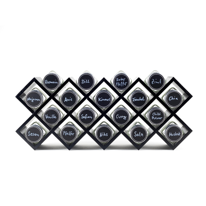 Дерев&39яна підставка для спецій сертифікована FSC підставка для спецій для шафи підставка для спецій для дверцят шафи, кухонний органайзер без свердління (чорний)