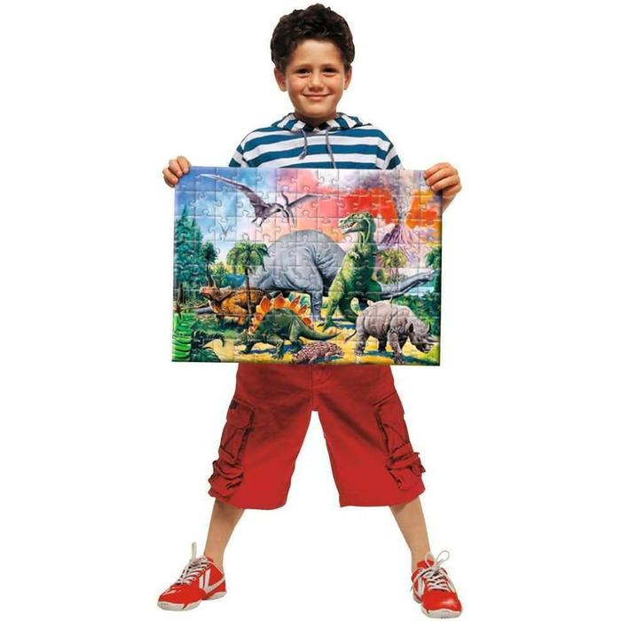 Дитячий пазл Ravensburger 10957-10957 Дино Пазл для дітей від 6 років, 100 елементів у форматі XXL, іграшка динозавр