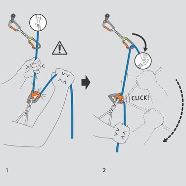 Страхувальний пристрій Climbing Technology CT Click Up, світло-блакитний
