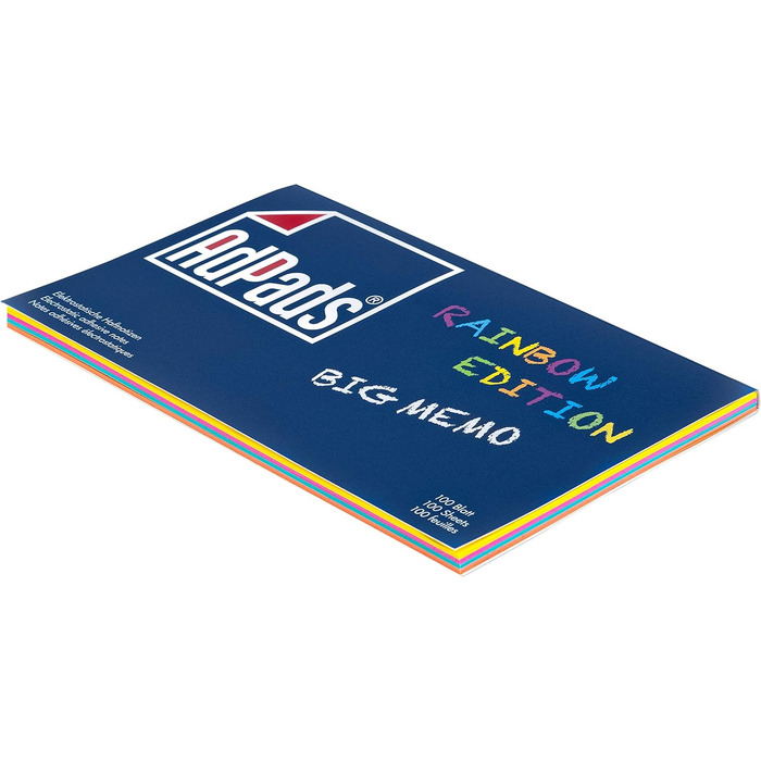 Електростатичні самоклеючі картки для модерації стікерів, Rainbow Edition Big Memo 170 x 100 мм, 200 аркушів, різні кольори Змішані статичні стікери, поодинокі