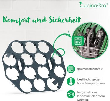 Тримач для яйцеварки CucinaOra eggFUSION - Аксесуари Thermomix tm6 - Тримач для яєць Thermomix до 14 яєць - Тримач для яєць для приготування їжі - Thermomix TM5 TM31 - Сумісний з кухонними аксесуарами MC Smart Connect