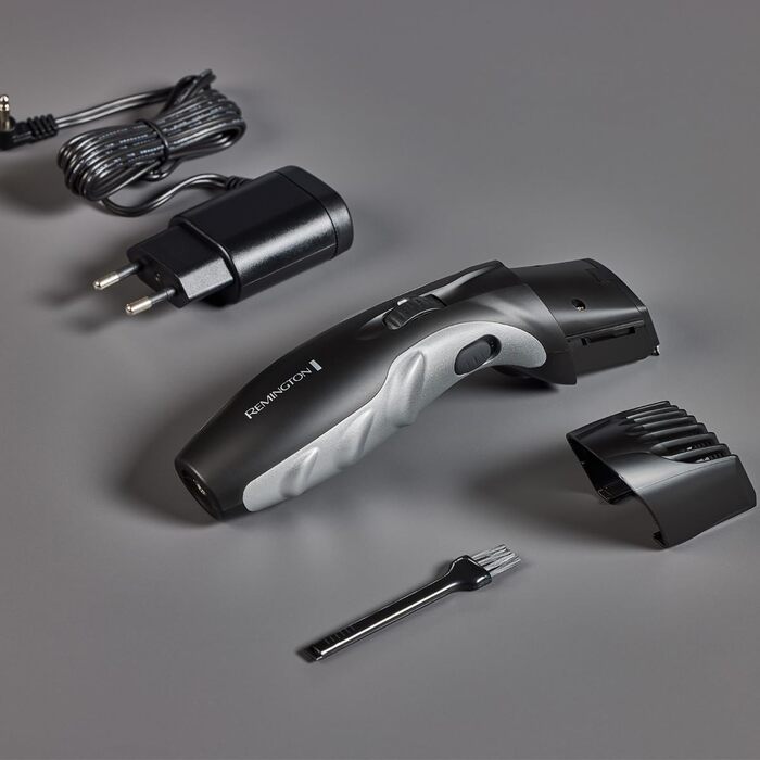 Тример для бороди Remington для чоловіків самозаточувальний. Керамічні леза/0,4-18 мм Набір тримера для бороди (колесо регулювання з 9 налаштуваннями довжини від 1,5 мм, робота від мережі/акумулятора, світлодіодний індикатор заряджання, тример для довгого