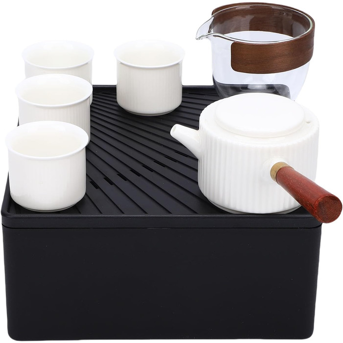 Чайний сервіз Чічіріс Портативний керамічний чайник з чашками, ідеальний для подорожей та чаювання на природі