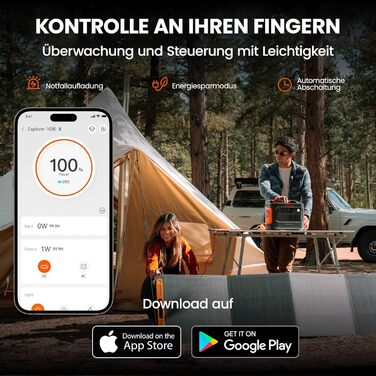 Сонячний генератор Jackery 1000 v2 з сонячною панеллю 100 Вт, портативна електростанція LiFePO4 1070 Вт-год, вихід 1500 Вт змінног