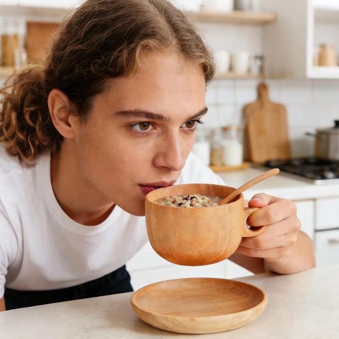 Дерев&39яні чайні чашки, 290 мл, кухоль з натурального дерева з ложкою, набір чашок, для кави, віскі, подвір&39я, балкону, внутрішнього двору, вулиці, саду, парку, дому, пікніка, кемпінгу, вечірки