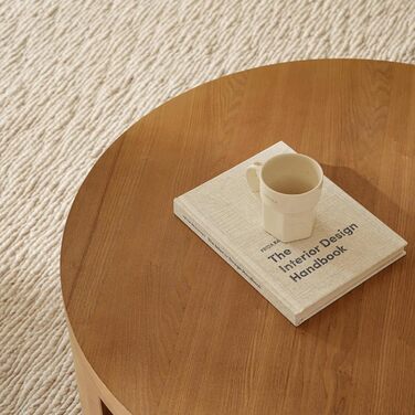 Круглий журнальний столик, круглий дерев&39яний стіл для вітальні з великою кількістю місця для зберігання, 2-ярусний круглий дерев&39яний журнальний столик, сучасні меблі в сільському стилі для вітальні та спальні, журнальний столик з натурального дерева