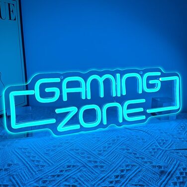 Неонова вивіска Gaming Zone, Неонова вивіска Game Zone для декору кімнати підліткових геймерів, Неонова вивіска з іграми для декору стіни, Світлодіодна неонова вивіска для геймерів, Подарунки для хлопчиків та дітей - A-Gaming zone1