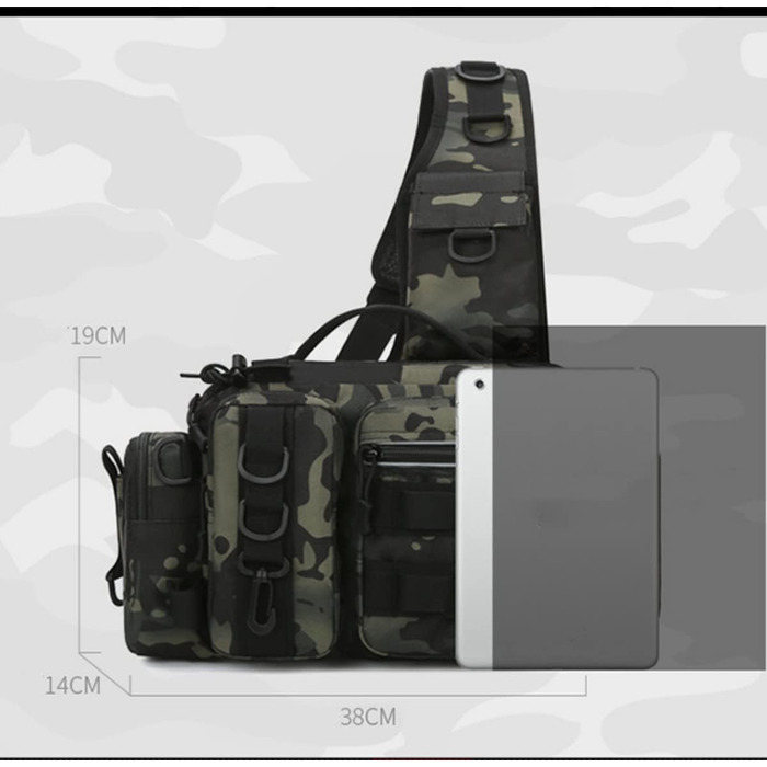 Сумка для рибальських снастей YAOYAOLING, сумка для зберігання тактичних аксесуарів для риболовлі, легкий рюкзак на слінгу, сумка для інструментів для риболовлі, походів, полювання, кемпінгу