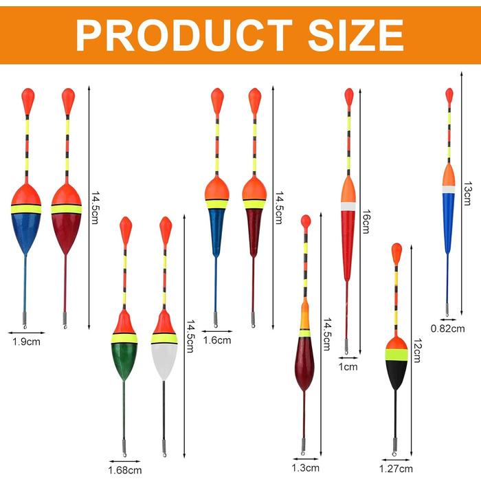 Набір поплавців Recitem (10/20 предметів), асортимент для лову великої риби та форелі, ідеальний для любителів риболовлі.
