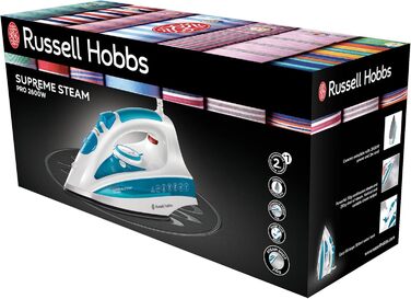 Парова праска Russell Hobbs 2600 Вт, пара 70 г/хв, додатковий паровий удар 210 г (резервуар для води 300 мл, керамічна підошва, фу