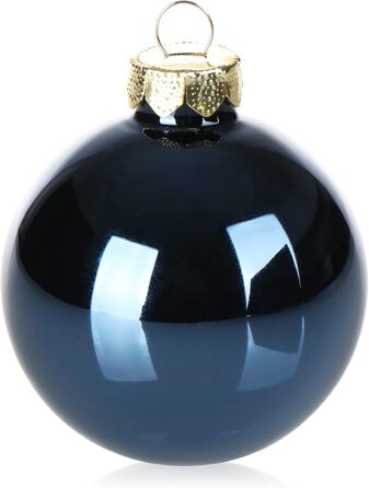 Різдвяні кульки 24 шт темно-сині com-four