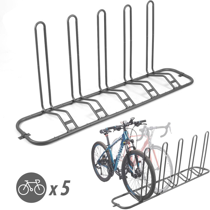 Стійки для велосипедів, Велосипеди Паркувальні стійки Електровелосипеди Стійки для коліс Підставки для кількох стендів Стійки для велосипедів Паркувальні місця для 5 велосипедів Ширина шин Велосипедні стійки Наземні стійки, 184x39.5x76.5см