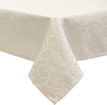 Скатертина EUGAD дамаські орнаменти шовковий блиск завиток/коло дизайн скатертини з подолом, розмір та колір скатертини на вибір,