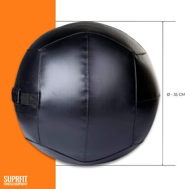 Медичний м&39яч для крос- та функціонального тренування Настінний м&39яч з м&39якою підкладкою та чіпкою ПВХ-поверхнею Важкий м&39яч для тренування вибухової сили, витривалості та координації 6 кг