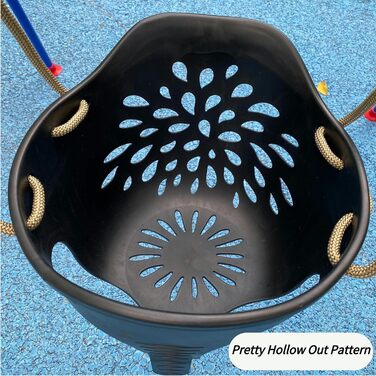 Додаткові аксесуари для дитячих гойдалок на відкритому повітрі, висока спинка, сидіння гойдалки з регульованою мотузкою та 4 караб