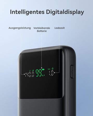 Невеликий, але потужний вхід і вихід USB C для телефону та ноутбука, зовнішній акумулятор для мобільного телефону для MacBook Pro