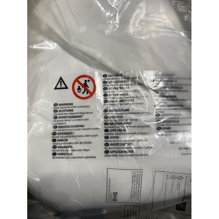 Дитячий стілець Ikea ANTILOP з ременем безпеки, білий 1