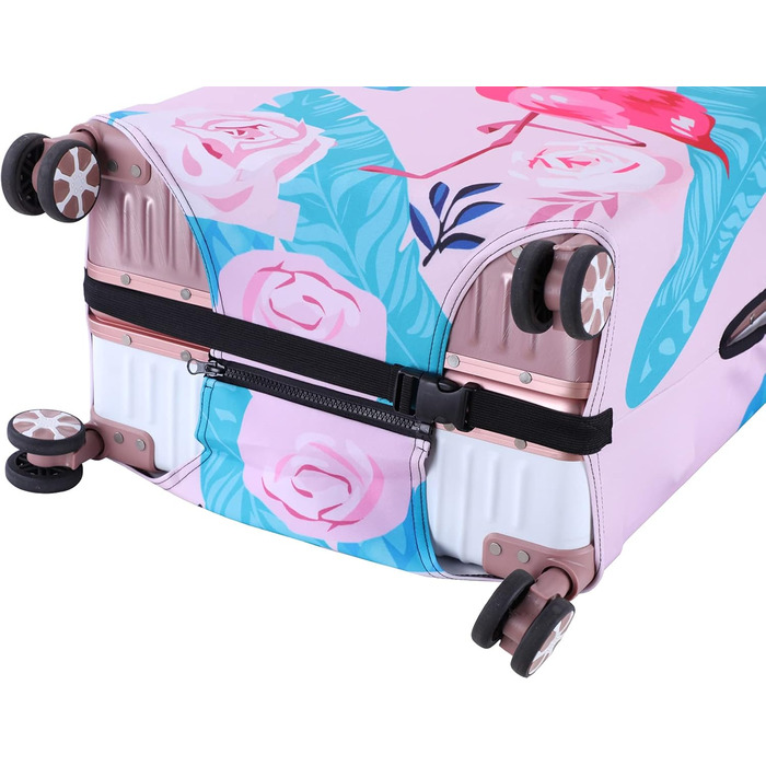 Еластичний захисний чохол LEAFOREST для валіз, еластан, водовідштовхувальний, підходить для валіз 48,5-81 см, розмір S, Фламінго