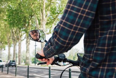 Праве велосипедне дзеркало для електровелосипедів. Дзеркало заднього виду для велосипедів, чорне, 80 см, 80 -