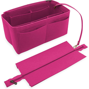 Організатор сумок Heavyoff для жінок, повстяні сумки Внутрішні сумки Багатофункціональні сумки Сумка для покупок з брелоком рожево