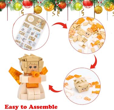 Конструктор Miunana 2025 Advent Calendar Christmas Building Blocks Set, багатоколірний