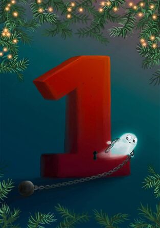 Книга-адвент-календар Різдвяний привид Тобіас Гольдфарб, 24 розділи