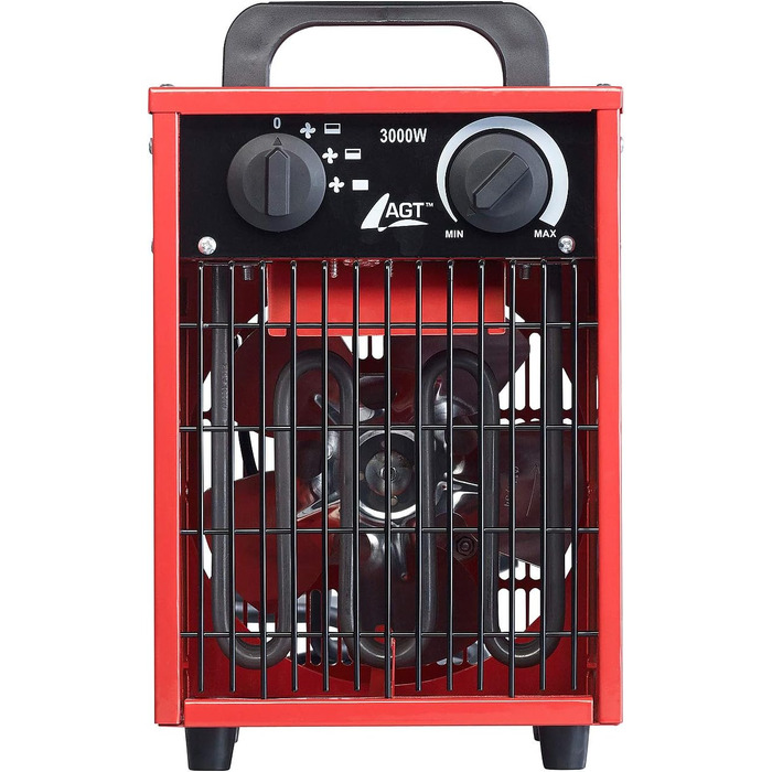 Обігрівач для будівельного майданчика AGT Професійний промисловий електричний обігрівач потужністю 3000 Вт та 3 режимами нагріву (обігрівач для будівельного майданчика, майстерні 230 В, електричний будівельний обігрівач) 1 пристрій, 3000 Вт та 3 режими на