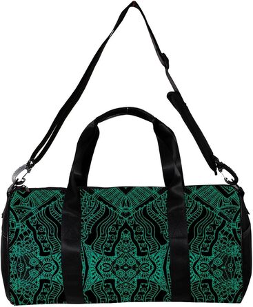 Сумка-мішок для подорожей, спорту та шопінгу, з богемським темно-зеленим візерунком, для йоги та фітнесу на відкритому повітрі