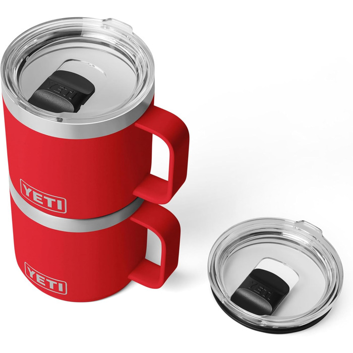 Штабельована кружка YETI Rambler з керамічним покриттям DuraSip, колір Rescue Red, 414 мл